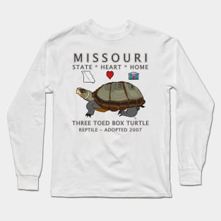 Missouri - Three Toed Box Turtle - State, Heart, Home - state symbols Long Sleeve T-Shirt